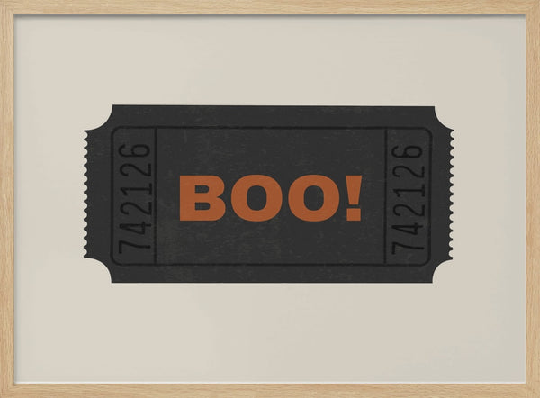 Halloween Boo Ticket Halloween Wall Art Print – Funny Halloween Poster