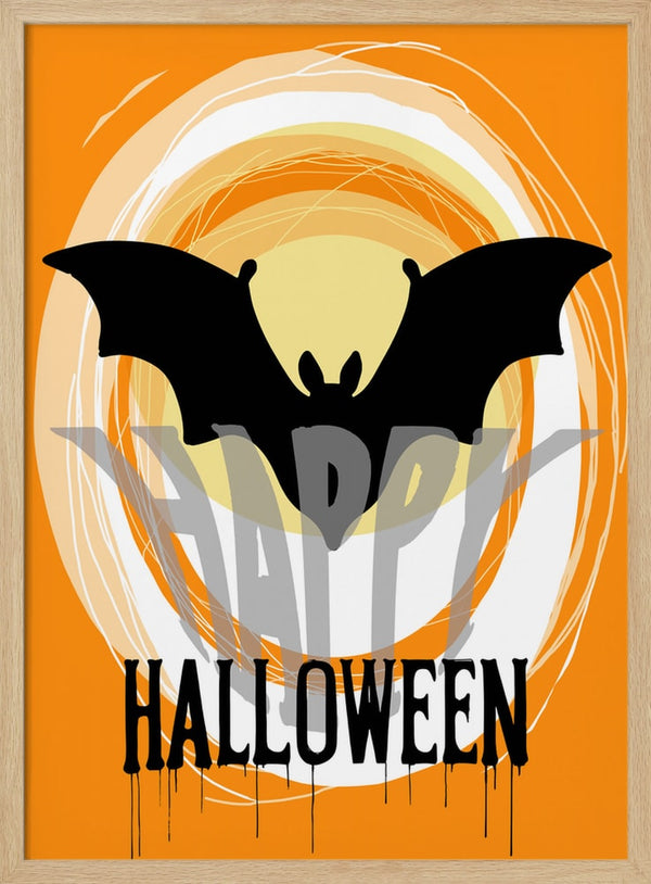 Spooky Halloween Bat Halloween Wall Art Print – Spooky Halloween Poster