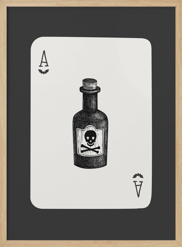 Ace of Poison Card Halloween Wall Art Print – Gothic Occult Halloween Poster