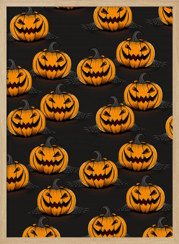 Spooky Halloween Pumpkins Halloween Wall Art Print – Spooky Halloween Poster