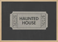 Haunted House Ticket Halloween Wall Art Print