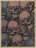 Pile Of Laughing Skulls Halloween Wall Art Print