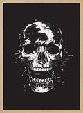 Distressed Grunge Skull Halloween Wall Art Print