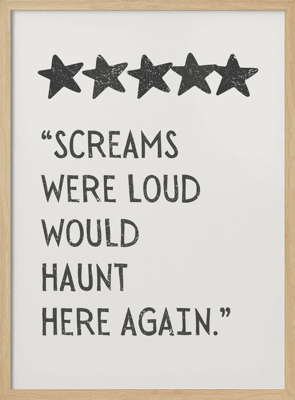 Screams Haunt Again Halloween Wall Art Print – Funny Halloween Poster