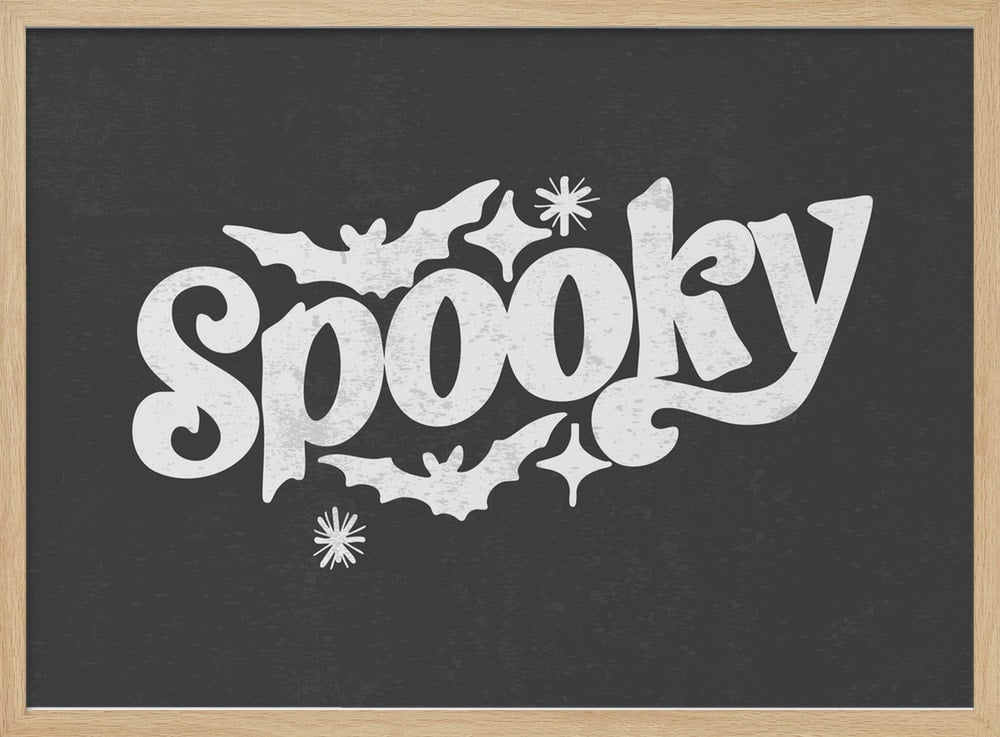 Spooky Halloween Bats Halloween Wall Art Print – Gothic Vintage Halloween Poster