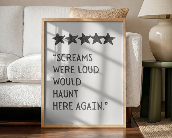 Screams Haunt Again Halloween Wall Art Print – Funny Halloween Poster