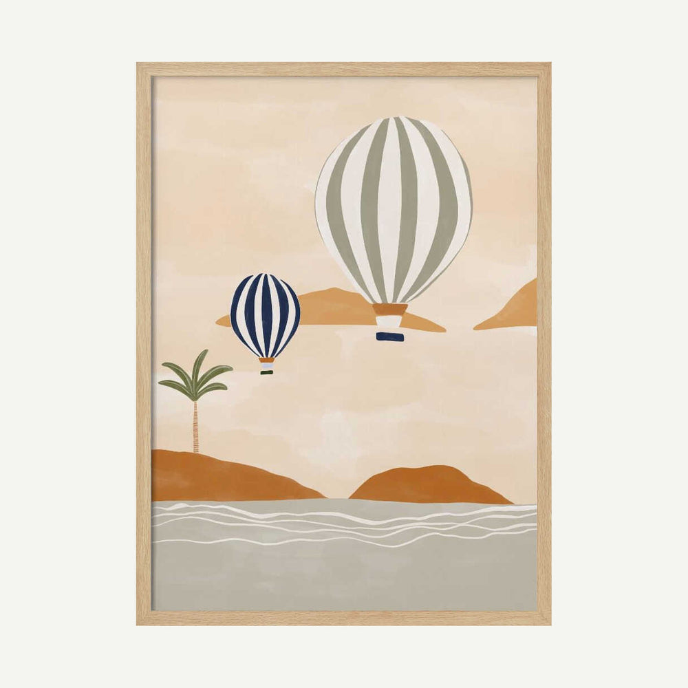 Dreamy Island Balloons Art Print UK — Abstract Vibrant Wall Art — Living Room — Wall It All Prints