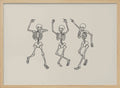 Dancing Skeletons Party Halloween Wall Art Print