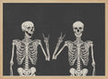 Skeletons Rock Peace Signs Halloween Wall Art Print