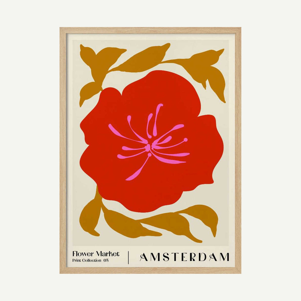 Flower Market. Amsterdam Art Print UK — Botanical Vibrant Wall Art — Office — Wall It All Prints