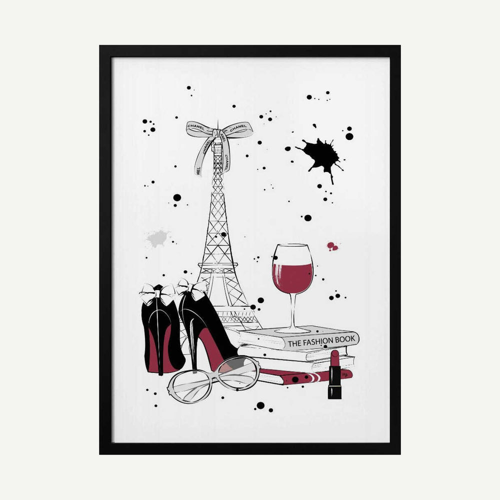 Paris Fashion Lifestyle Art Print UK — Abstract Vibrant Wall Art — Kitchen — Wall It All Prints
