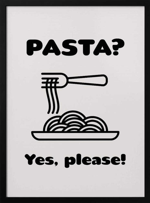 Pasta Yes Please Art Print UK — Abstract Vibrant Wall Art — Kitchen — Wall It All Prints