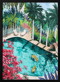 Tigers In Tropical Pool