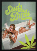 Suds Buds Sexy Girl Smoking Cannabis Joint In Bath