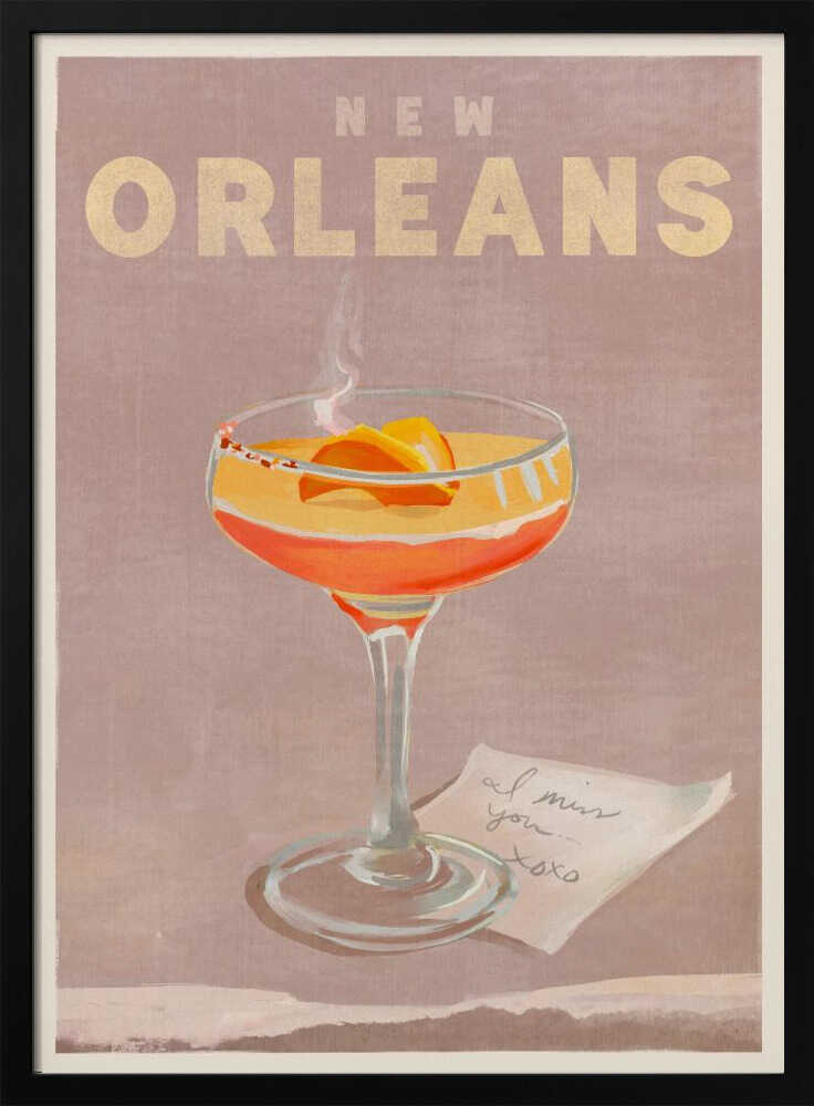 New Orleans Cocktail Travel Poster