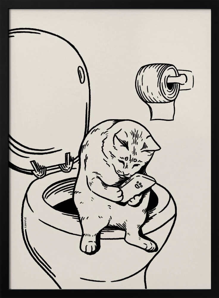 Funny Cat Bathroom Break