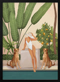 Tropical Woman and Cheetahs