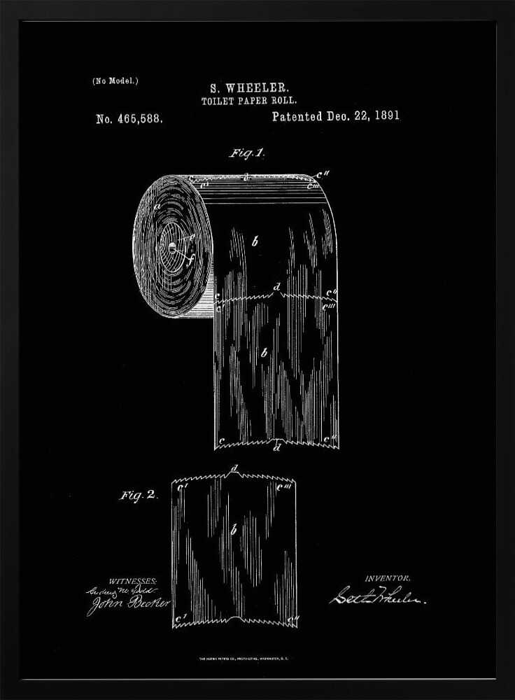 Vintage Toilet Paper Patent