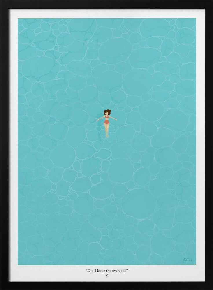 Floating Woman Blue Water