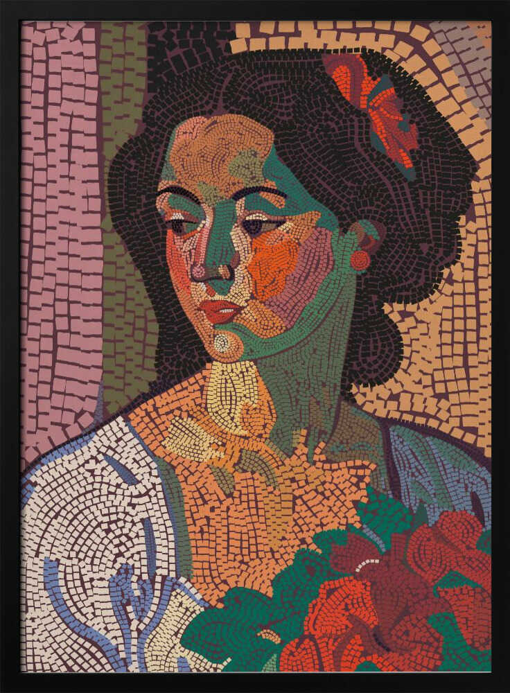Vibrant Mosaic Portrait