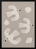 Peaceful White Birds Flying