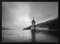 Misty Submerged Church