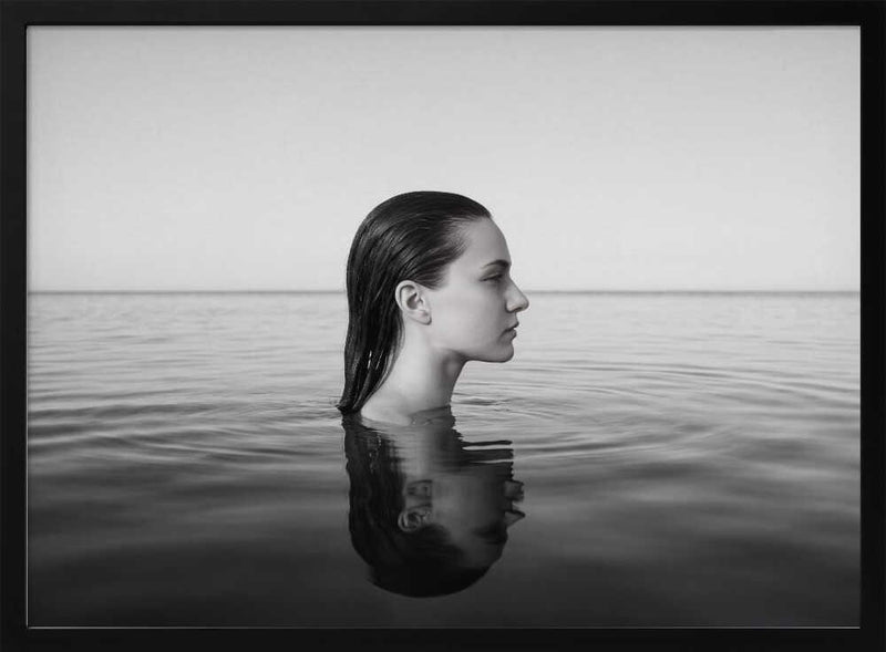 Woman In Water Reflection
