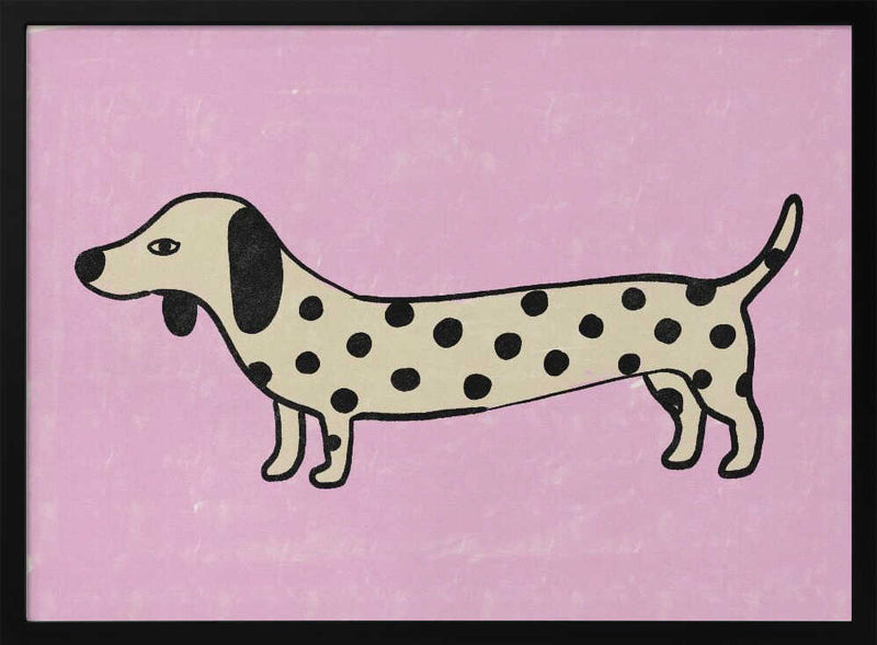 Cute Pink Dachshund
