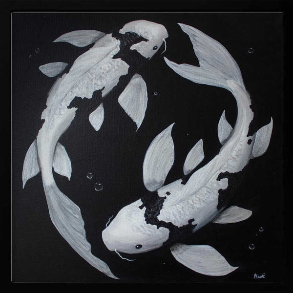 Yin Yang Koi Fish Art Print UK — Japanese Calm Wall Art — Bedroom — Wall It All Prints