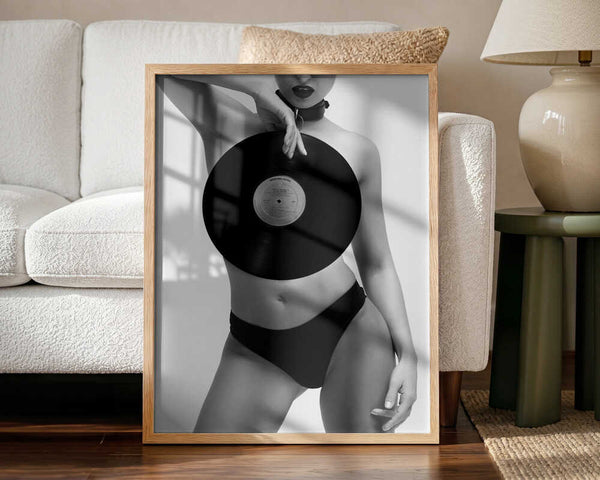 Sensual Vinyl Record Art Print UK — Portrait Vibrant Wall Art — Living Room — Wall It All Prints
