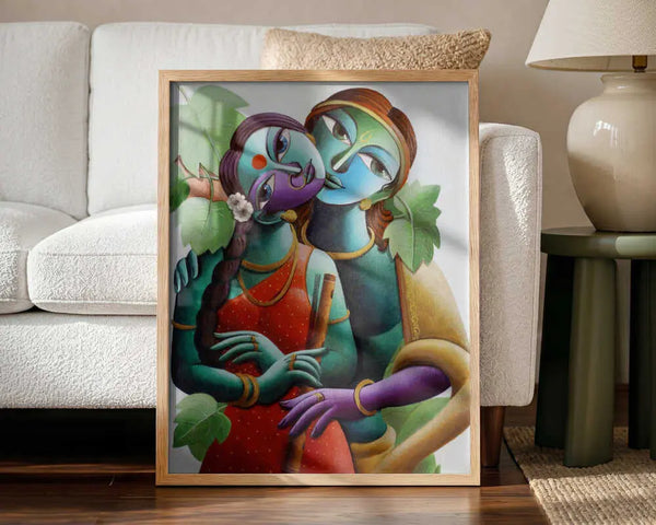Radha Krishna Embrace Dhananjoy Mukherjee