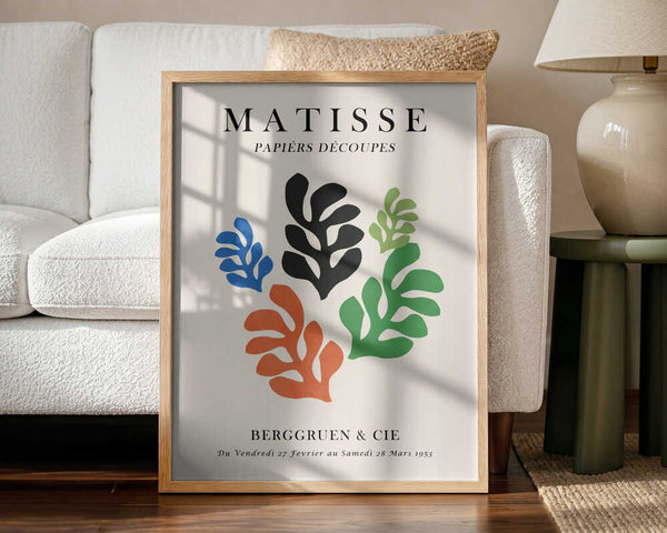 Vibrant Leaf Shapes Art Print UK — Botanical Vibrant Wall Art — Living Room — Wall It All Prints