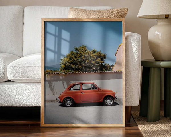 Charming Orange Vintage Car