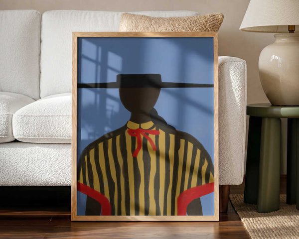 Bold Hat Woman and Stripes New Mexico Style