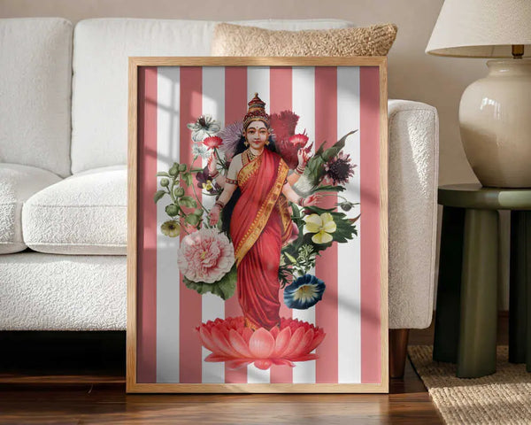 Goddess Lakshmi Floral Marja van den Hurk