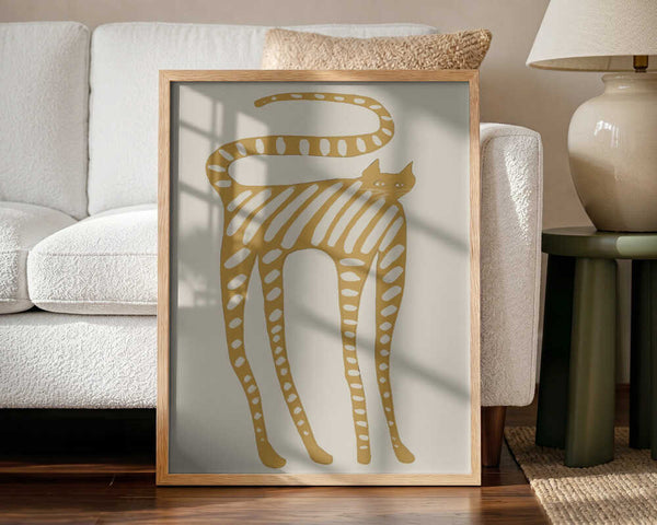 Whimsical Striped Cat