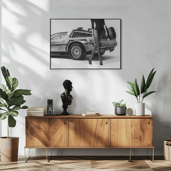 Elegant Time Machine Art Print UK — Portrait Vibrant Wall Art — Living Room — Wall It All Prints
