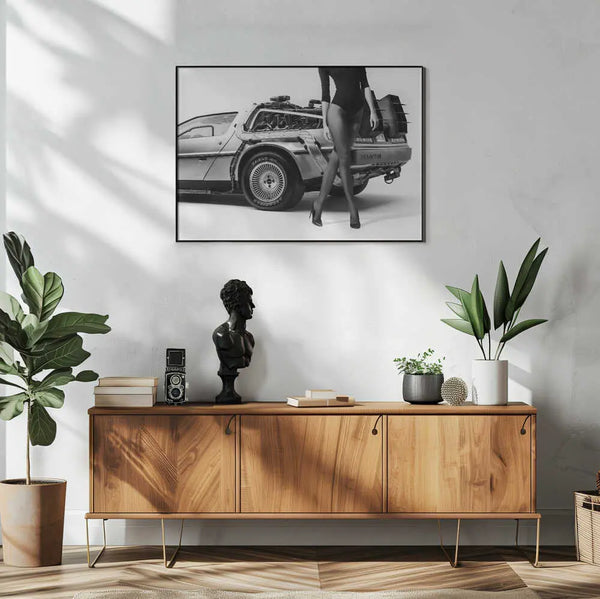 Elegant Time Machine Art Print UK — Portrait Vibrant Wall Art — Living Room — Wall It All Prints