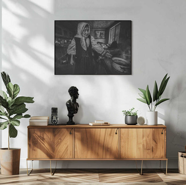 Traditional Kitchen Cooking Art Print UK — Portrait Dark Wall Art — Kitchen — Wall It All Prints