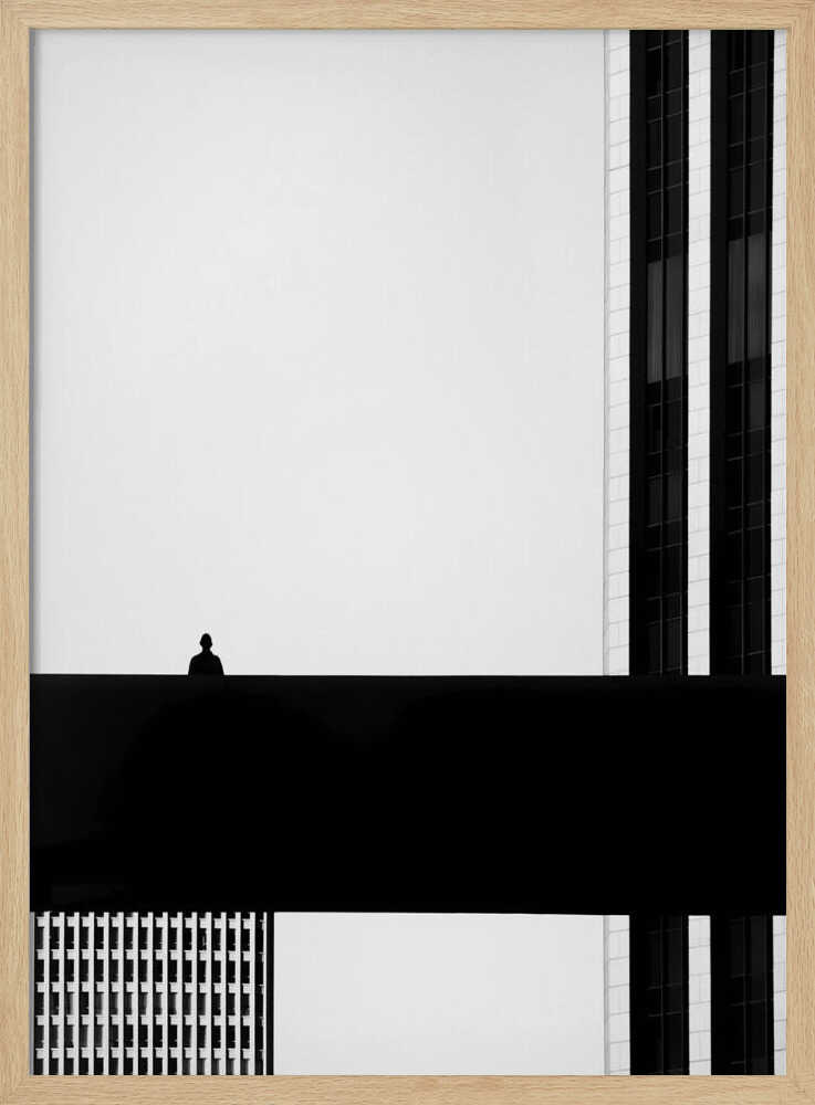 Urban Silhouette Lines Art Print UK — Abstract Dark Wall Art — Bathroom — Wall It All Prints