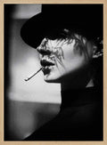 Shadowed Smoking Woman