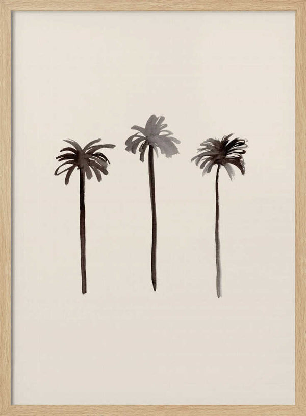 Tropical Palm Silhouettes Art Print UK — Botanical Calm Wall Art — Bedroom — Wall It All Prints