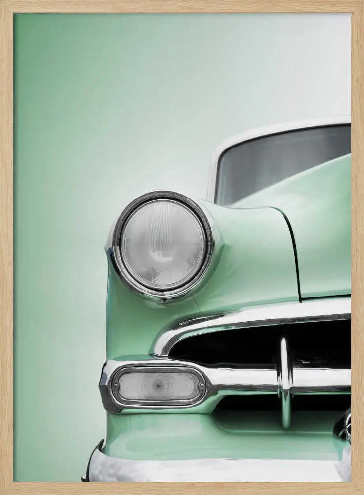 Vintage Green Auto Art Print UK — Vintage Fresh Wall Art — Living Room — Wall It All Prints