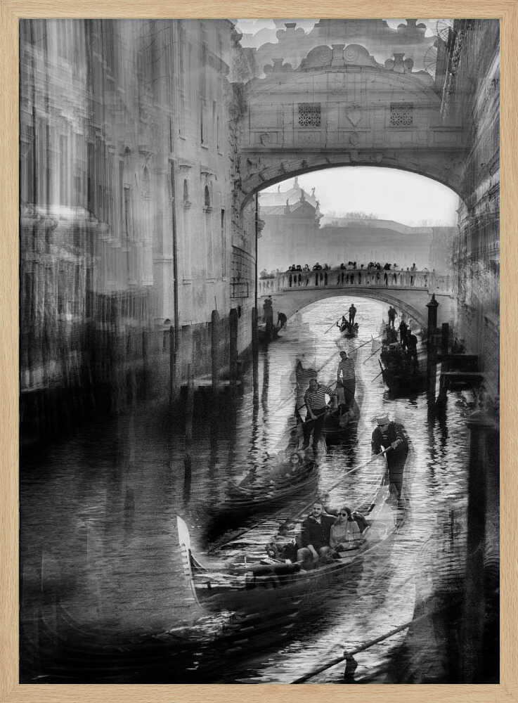 Venetian Canal Motion Art Print UK — Vintage Dark Wall Art — Living Room — Wall It All Prints