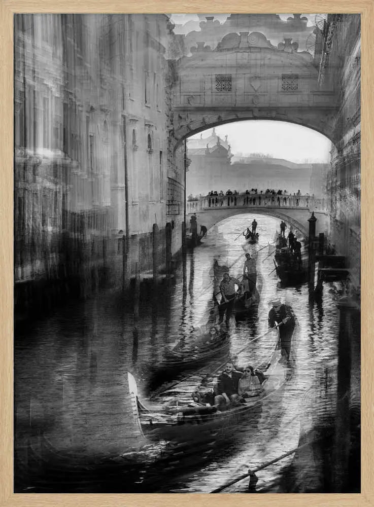 Venetian Canal Motion Art Print UK — Vintage Dark Wall Art — Living Room — Wall It All Prints