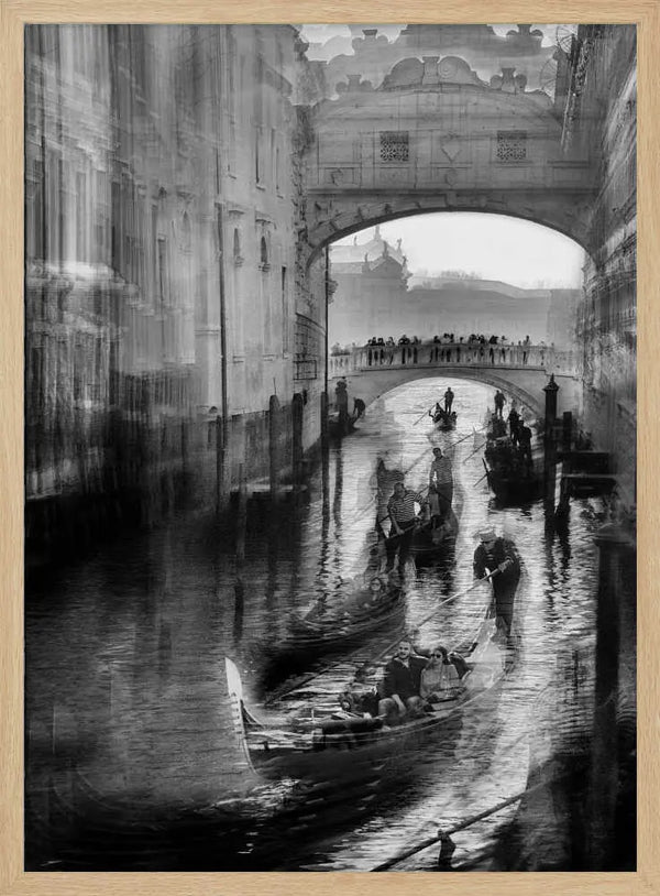Venetian Canal Motion Art Print UK — Vintage Dark Wall Art — Living Room — Wall It All Prints
