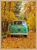 Green Van Autumn Road