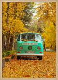 Green Van Autumn Road