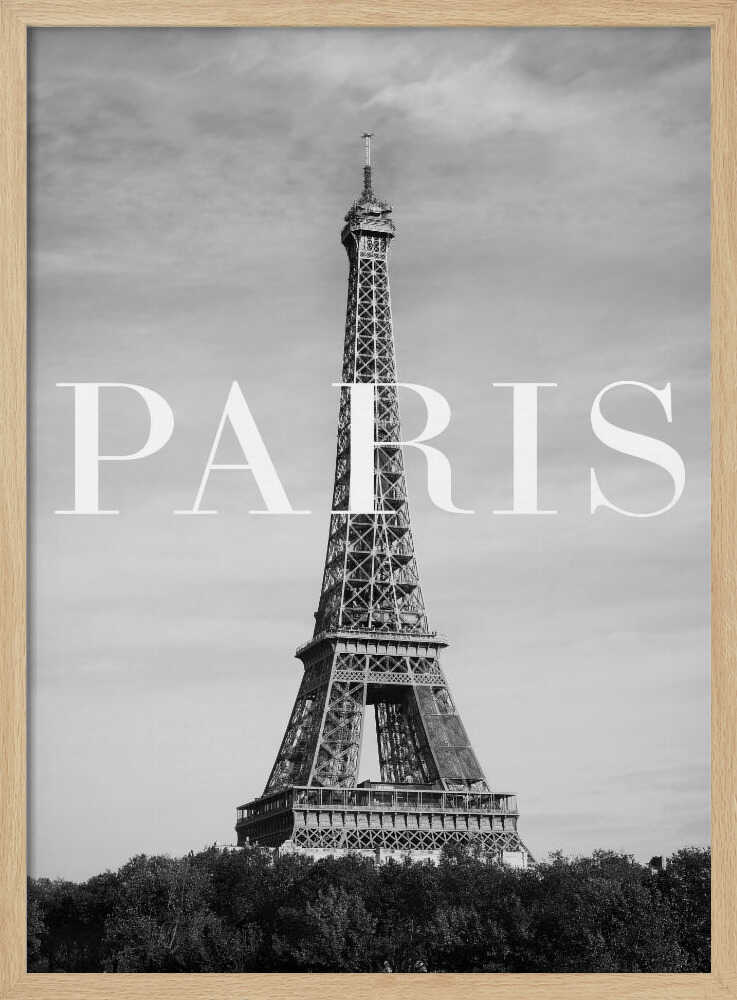 Eiffel Tower Paris Art Print UK — City Dark Wall Art — Living Room — Wall It All Prints