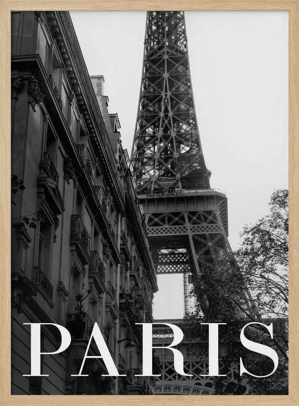 Eiffel Tower in Paris Art Print UK — Vintage Dark Wall Art — Living Room — Wall It All Prints